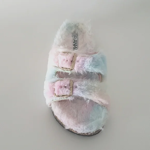 Platform Faux Fur Slipper Sandals - Picture 3 of 6